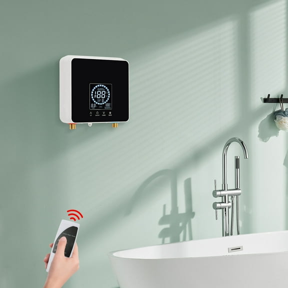 7500w Water Heater, Wall Mounted Instant Electric Water Heater, Corded Water Heater with Led Display