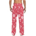 thumbnail image 4 of Candy Snowflake Christmas Men's Pajama Pants Cotton Long Sleepwear Lounge Pants L, 4 of 7