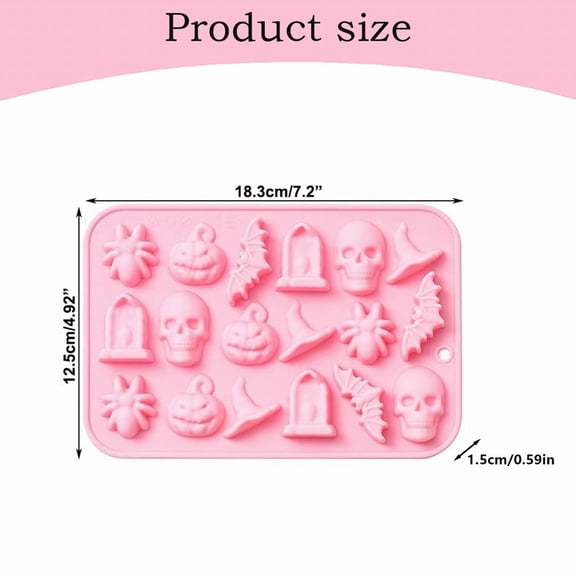 Halloween Silicone Baking Mold For Chocolate Candy Gummy Melts
