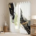 thumbnail image 3 of Manfei Adult Modern Marbling Curtains Pack of 2 (42x84 Each), Chic Abstract Marble Curtains Blackout, Black Gold Fashion Bedroom Curtains, Living Room Curtains Decor, 3 of 6