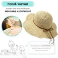 thumbnail image 4 of Women's Wide Brim Sun Hat with UPF UV Protection Summer Boho Hat for Beach Hiking Garden Travel/Beige, 4 of 8