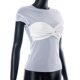 thumbnail image 5 of Camiseta Camisa de mujer Top Cuello redondo Ver a través Casual Slim Fit Estilo sexy Traje de vacaciones Kuymtek M Blanco para Mujer, 5 of 9