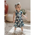 thumbnail image 3 of BemeyourBBs Kids Toddler Baby Girl Summer Golf Football Dress Outfit Athletic Workout Dress Clothes Sleeveless Tank Dress Lapel Collar Half Zipper A Line Dress Party Princess Dresses, 3 of 5