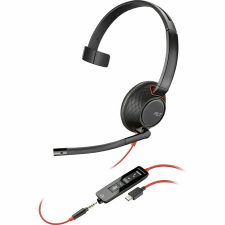 Poly Blackwire C5210 USB-C Headset +Inline Cable TAA(Bulk Qty.40) - Microsoft Teams Certification - Mono - USB Type C, Mini-phone (3.5mm) - Wired - 32 Ohm - 20 Hz - 20 kHz - On-ear, Over-the-head -...