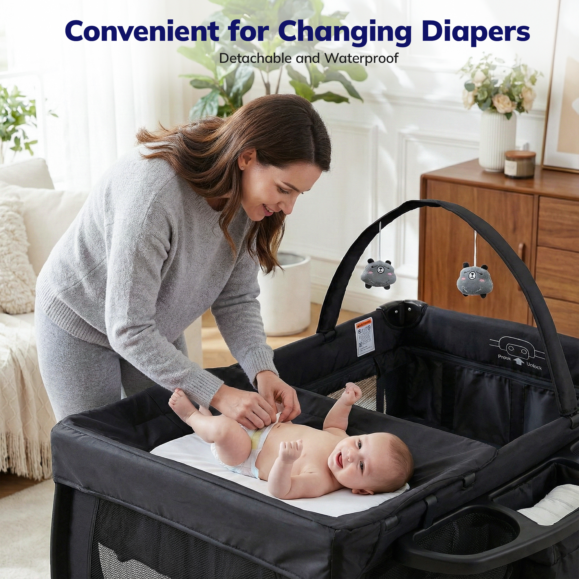 Sacvon Baby Playard with Bassinet and Changing Table photo 4