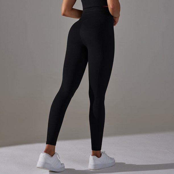 MKLEKYY Leggings deportivos para mujer, nuevos pantalones de yoga ajustados de punto sin costuras color melocotón para mujer, cintura alta y pantalones para correr y fitness 1938
