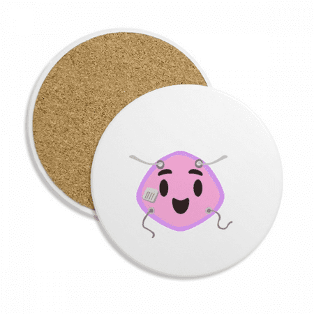 

Purple Protective Head Happy Coaster Cup Mug Tabletop Protection Absorbent Stone