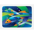 thumbnail image 1 of Ocean Bath Mat, Abstract Digital Geometric Pieced Fish with Circle Curves Depths of the Ocean Theme, Non-Slip Plush Mat Bathroom Kitchen Laundry Room Decor, 29.5 X 17.5 Inches, Multicolor, Ambesonne, 1 of 2
