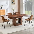 thumbnail image 2 of StnTalk Small Space Dining Table Set for 4, 59"-71" Expandable Kitchen Table Set, Apartment Dining Room Table with 4 Chairs & Storage, 2 of 10
