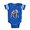 Royal Blue, variant on - Retro Boxing Men - Cute Infant Baby Football Bodysuit