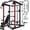Black/Red, variant on Allviate Smith Machine Power Cage, 2000LBS Capacity All-in-One Squat Rack with Cable Crossover System, Multi-Function Strength Training Equipment for Home Gym