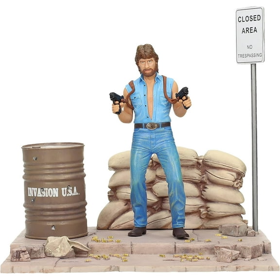 Chuck Norris Invasion USA 7 Inch Matt Hunter Figure with Diorama