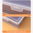 thumbnail image 6 of Portable A4 File Box Transparent Plastic Box Office Supplies Holder Document Paper Organizers Case PP Storage Collections Container Magazine Organizers Box Case, 6 of 8