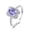 Light Purple, variant on 2CT Emerald Cut Moissanite Wedding Bands for Women Sterling Silver Anniversary Rings D Color VVS1 Moissanite Rings Diamond Rings with Certificate
