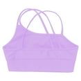 thumbnail image 4 of YONGHS Kids Girls Training Sports Bras Gym Yoga Workout Tank Top Athletic Crop Tops T-Shirt Purple 12, 4 of 5