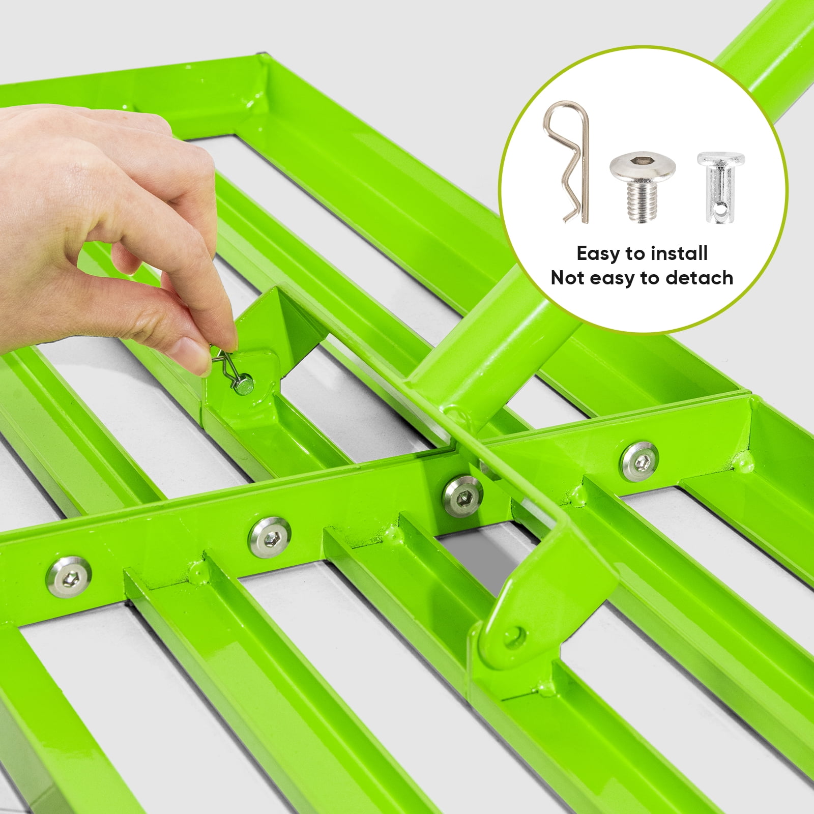 Steelite Lawn Leveling Rake, 30"x10" Heavy Duty Lawn Level Tool with 72 Inch Adjustable Handle ,Lawn Leveler for Soil Grass Golf Field, Professional Lawn Care Tool