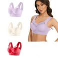 thumbnail image 3 of Itsame Veryday Bralette 3Piece Set for Women 3PC Balconette Bras Push-Up Bra Nursing Bras Red Size 5XL, 3 of 3