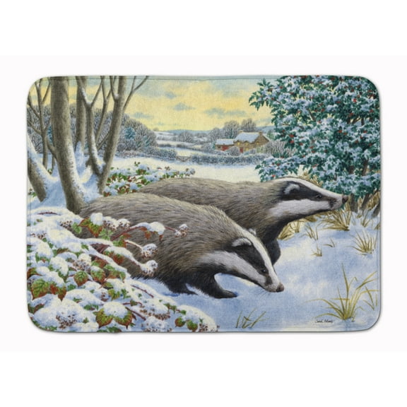 Winter Badgers Machine Washable Memory Foam Mat