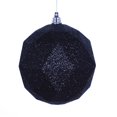 thumbnail image 1 of 8 in. Black Glitter Geometric Christmas Ornament Ball, 1 of 1
