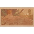 thumbnail image 3 of Alphonse Mucha 18x12 Black Modern Framed Museum Art Print Titled - Dusk (1899), 3 of 5