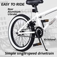 thumbnail image 4 of Vollsch Freestyle BMX Bikes 18 Inch Kids Bicycle for 8-15 Years Old Teens, Boys, Girls, Beginner-Lever Riders, White, 4 of 8