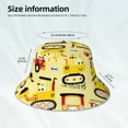 thumbnail image 3 of Fuzoiu Funny Construction Vehicles Print Reflective Bucket Hat,Outdoor Hat for Men and Women,Bucket Hat for Travel Fishing Hunting Summer Camp, 3 of 6