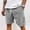 Gray03, variant on Dwelliawo Men's Corduroy Shorts Vintage Wide Leg Drawstring Shorts Pant Summer Loose Fit Elastic Waist Short with Pockets Corduroy Shorts Army Green L