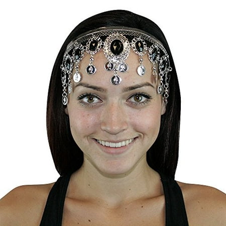 Hip Shakers Silver Crown Belly Dance Headband Hair Jewelry Party Accessories (Best Way To Remove Belly Hair)
