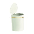 thumbnail image 4 of 6.7x5.1 Inch Press-Top Triangle Small Trash Can, Cute Pink Desktop Garbage Bin with Press-to-Open Lid, Compact Waste Container for Home Office, Study Desk, Vanity Table and Bedroom, 4 of 8