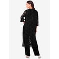 thumbnail image 2 of Roaman's Women's Plus Size 3-Piece Allover Lace Duster Pant Set – Formal Wear, 2 of 6