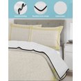 thumbnail image 3 of Quilts Queen Size Bedding Set, Yellow Grid Lines Reversible Summer Quilt 3 Pieces, Modern Simple Stripes Texture Beige Lightweight Bedspreads Coverlets with 2 Pillow Shams for All Seasons, 3 of 5