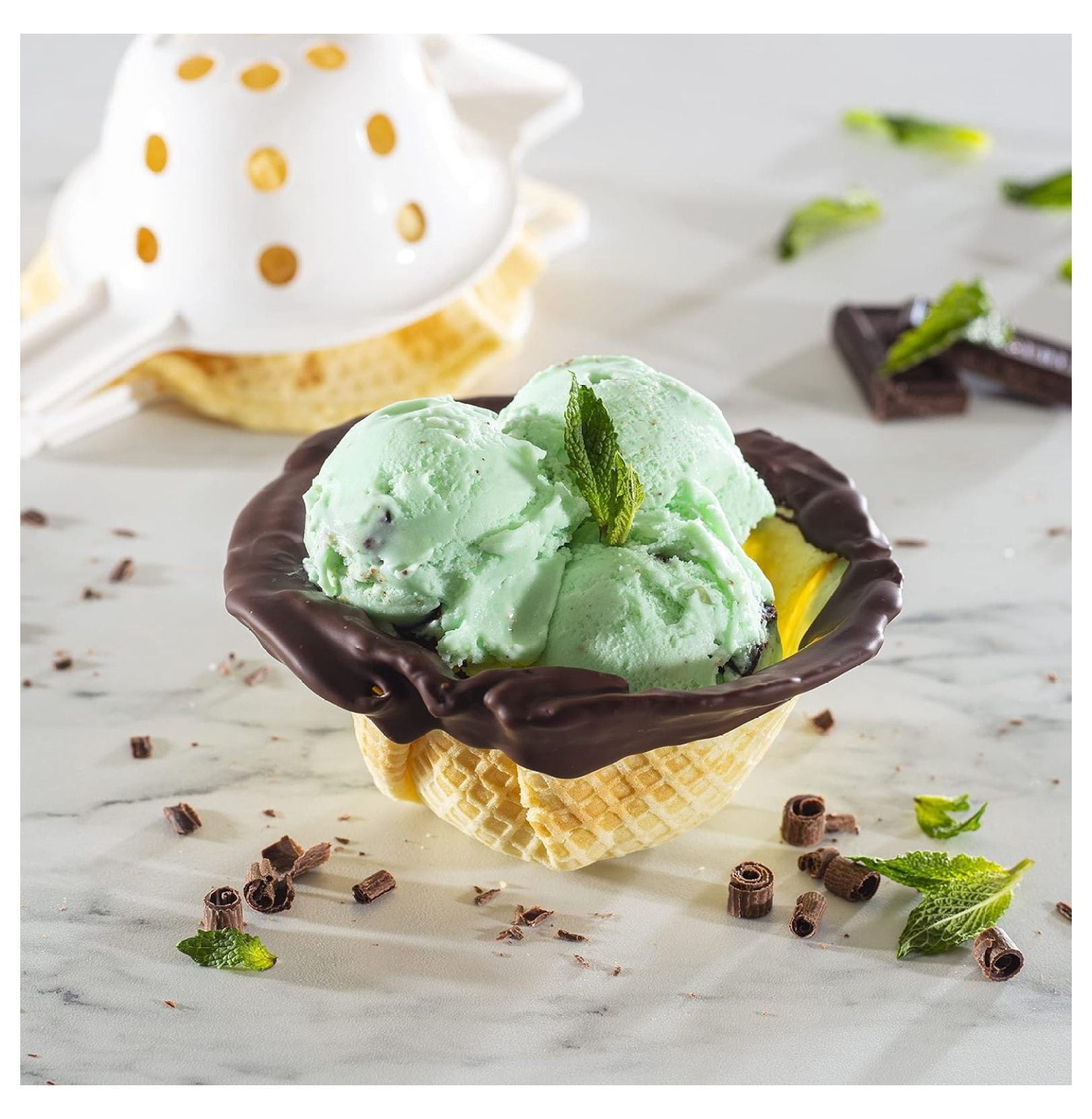 Waffle Cone and Bowl Maker for Homemade Cones- Includes Shaper & Bowl Press- Electric Nonstick Waffler Iron Machine for Sundaes or DIY Dessert, Summer BBQ Gift Treat for Kids Adults