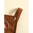thumbnail image 5 of Franhais Baby’s Casual Suspender Romper Fashion Rainbow Embroidery Corduroy Button Triangle Jumpsuits, 5 of 9