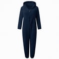 thumbnail image 4 of Godom Girls Fleece Zip Up Jumpsuits Kids Hooded Rompers Costume Fuzzy Cute Animal Onesie Winter Warm Zipper Playsuit Jumper,Navy, 4 of 4