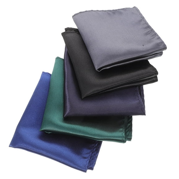 OFFIGAM 5Pcs Lightweight Cotton Pocket Squares for Men Classic Design Perfect for Formal Occasions