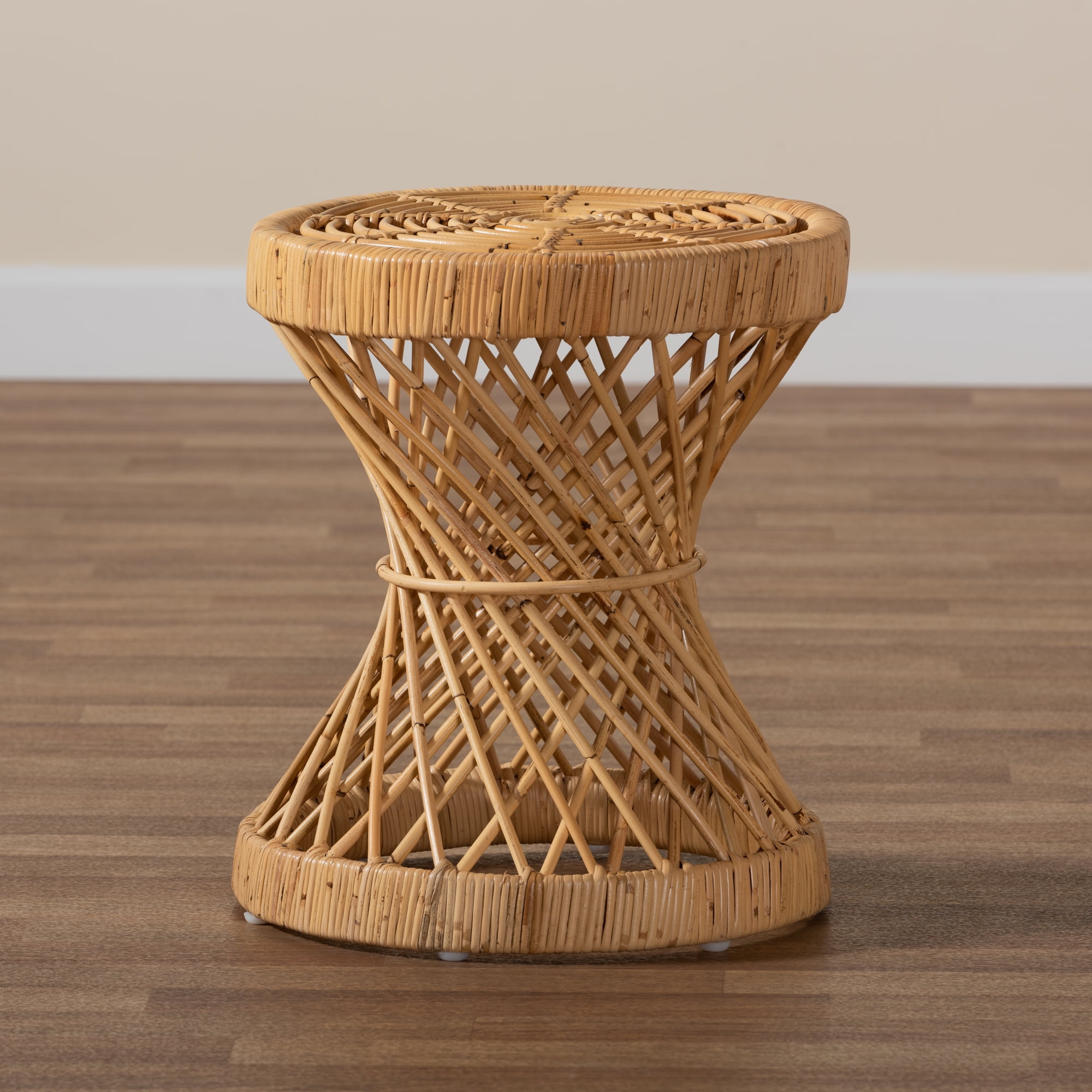 bali & pari Seville Rattan BOHO End Table, Natural