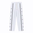 thumbnail image 6 of Gytharion Men's Big & Tall Side Button Opening Joggers Basketball Athletic Casual Trousers with Pockets Solid Color Straight Leg Track Pants, 6 of 7
