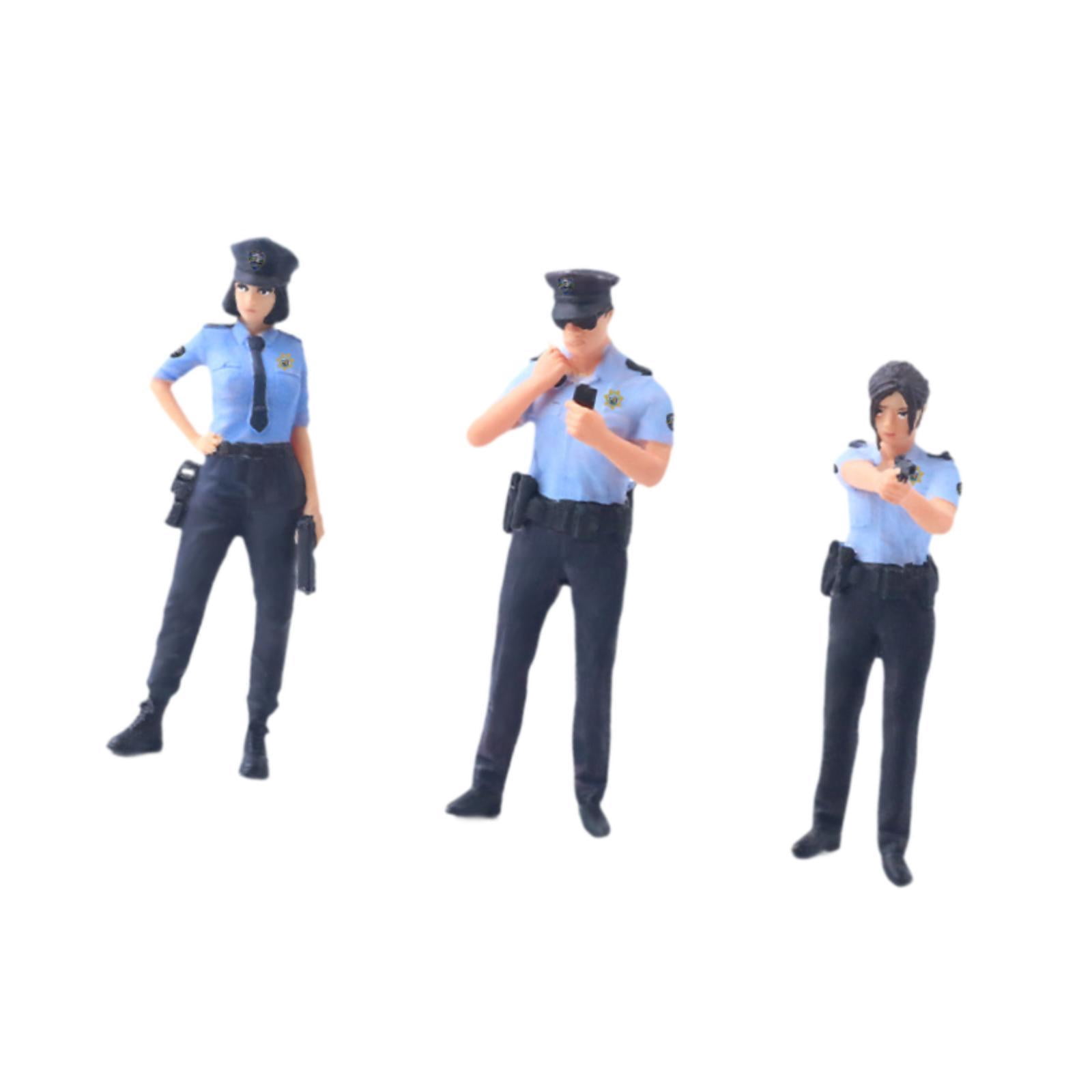 Dualoai 3 Pieces 1/64 Figures People Collection Railway Layout Standing People Model