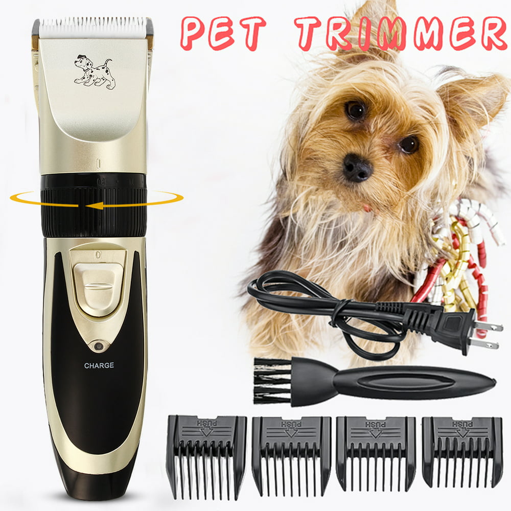 Professional Mute Electric Cat Dog Hair Clipper Trimmer Shaver Cordless ...