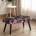 thumbnail image 2 of Jiueut Cherry Blossom Print Dining Bench Cover, Anti Dust Bench Seat Protector Cover with Elastic Band Machine Washable Rectangle Seat Cushion Long Chair Seat Cover for Home Hotel, 2 of 7