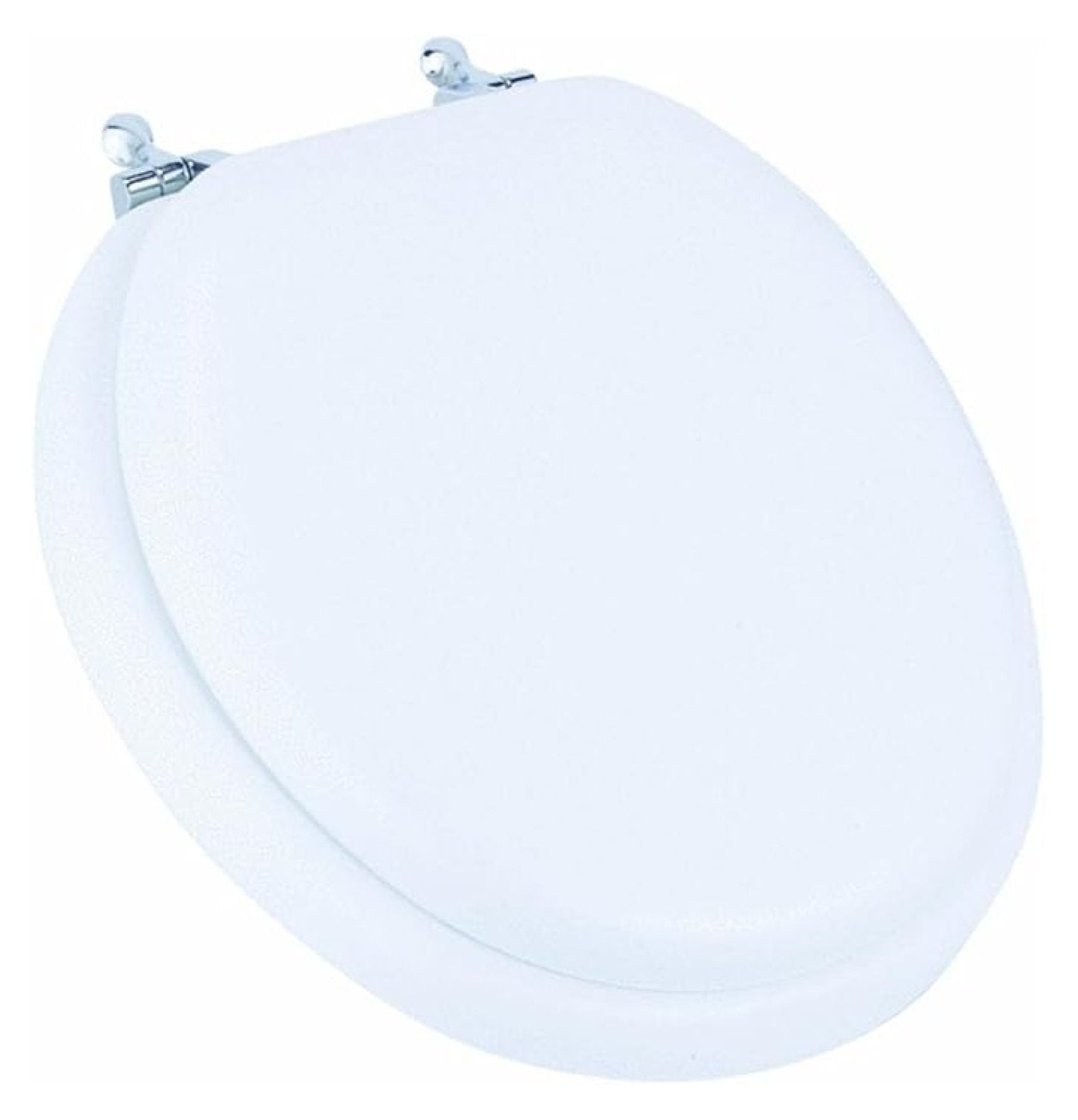 Bemis 790TDGSL 000 Hospitality ronde voorkant van robuust kunststof met geïntegreerde antimicrobiële DuraGuard stoelbescherming en Whisper sluitscharnieren, wit
