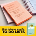 Postit® Notes, 4 in. x 6 in., Canary Yellow, Lined, 5 Pads/Pack