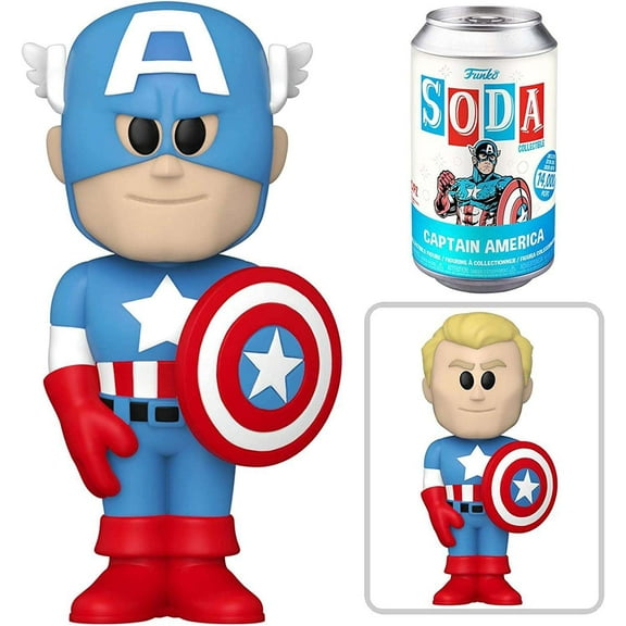 FUNKO VINYL SODA: Marvel - Captain America (Styles May Vary)  [COLLECTABLES] Vinyl Figure, Chase Variant