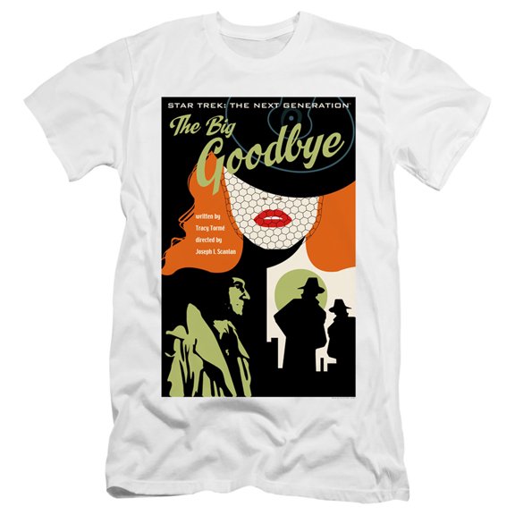 Star Trek Tng Season 1 Episode 12 Premium Canvas Adult Slim Fit 30/1 T-Shirt White