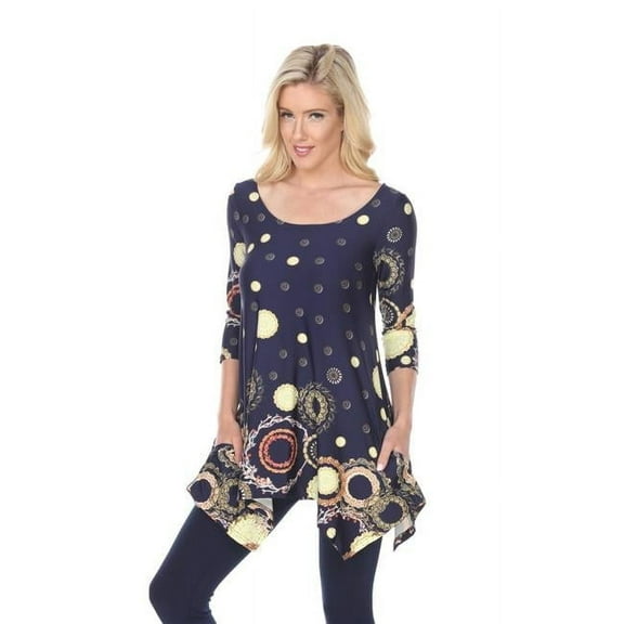 1301-48-L Erie Tunic Top - Navy, Large