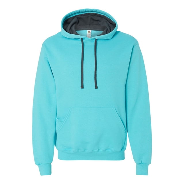 Fruit Of The Loom Sweat à Capuche Unisexe Sofspun, 2TG, Bleu Scuba