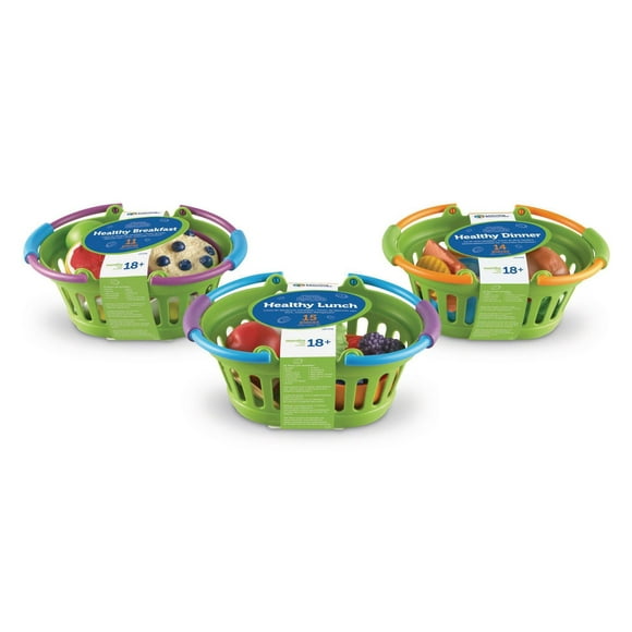 Ensemble de paniers d'aliments sains (petit-déjeuner, déjeuner, dîner), par Learning Resources