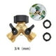 thumbnail image 4 of Scienceny Adaptador de manguera de 2 vías para jardín doméstico, divisor portátil, de coche, riego, convertidor en forma de Y, conectores Jardín y Patio Typ 1 Scienceny TO008628-01B, 4 of 6
