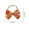 thumbnail image 3 of 4-Inch Christmas Headbands Hair Bow For Baby Girls And Toddlers, Velvet Bows Hair Accessories For Festive Christmas Outfits, 3 of 7