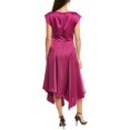 thumbnail image 2 of Theia womens  Isla Satin Draped Midi Dress, 16, Pink, 2 of 3